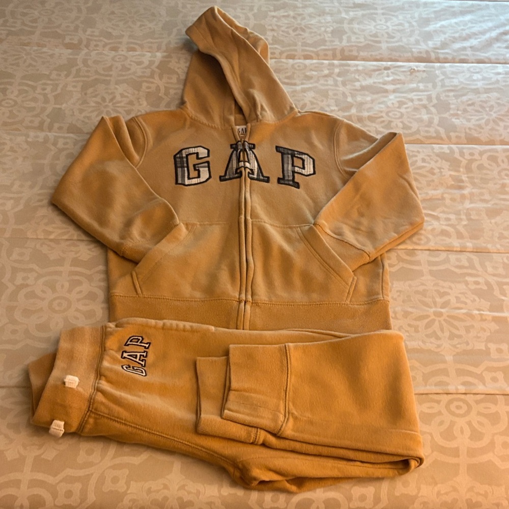 GAP Kids Tan Sweatpants and Hoodie Set